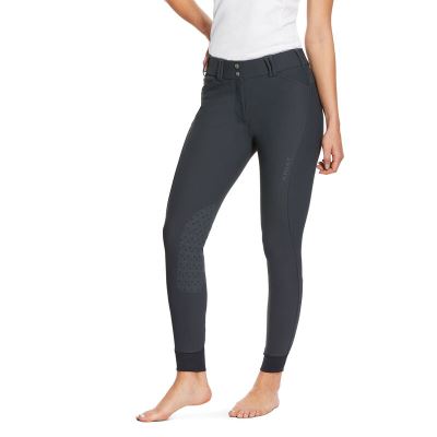 Ariat English: Tri Factor Grip Knee Patch Breech Leggings Mujer - Gris Oscuro (CQFKG5217)